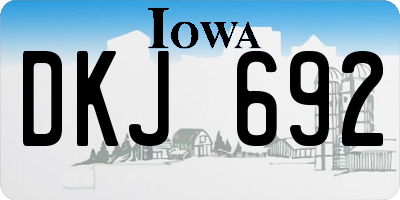 IA license plate DKJ692