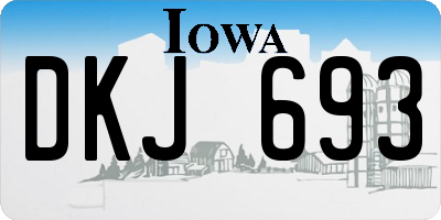 IA license plate DKJ693