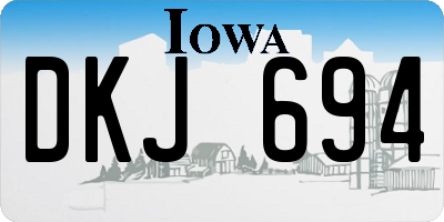 IA license plate DKJ694
