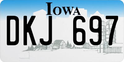 IA license plate DKJ697