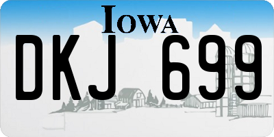 IA license plate DKJ699