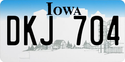 IA license plate DKJ704