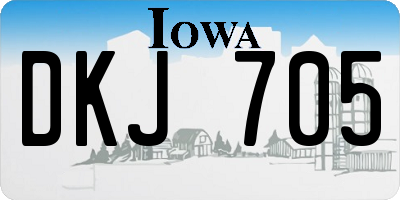 IA license plate DKJ705