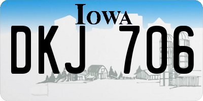 IA license plate DKJ706