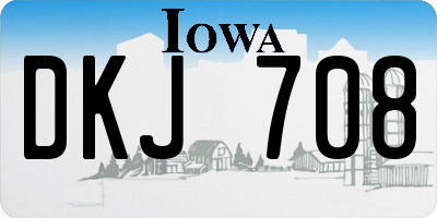IA license plate DKJ708