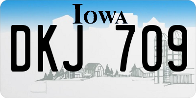 IA license plate DKJ709