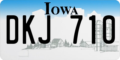IA license plate DKJ710
