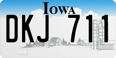 IA license plate DKJ711