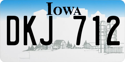 IA license plate DKJ712