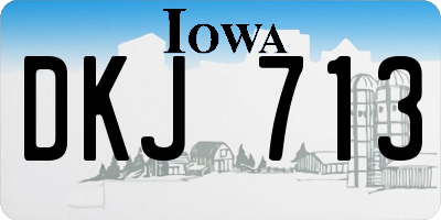 IA license plate DKJ713