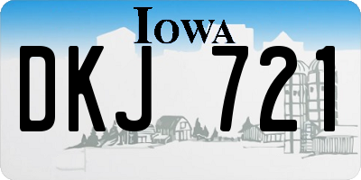 IA license plate DKJ721