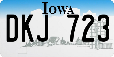 IA license plate DKJ723