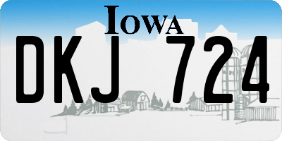 IA license plate DKJ724