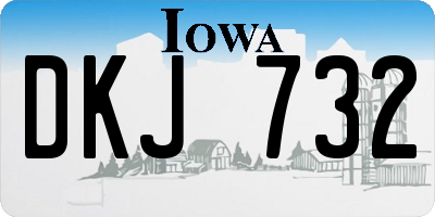 IA license plate DKJ732