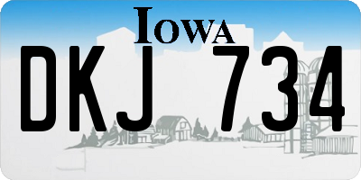 IA license plate DKJ734