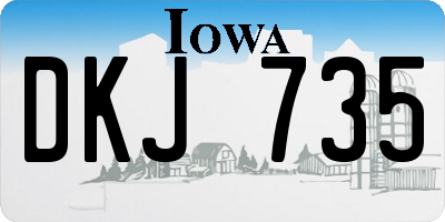 IA license plate DKJ735