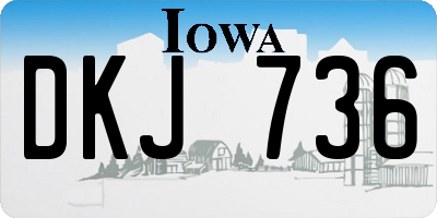 IA license plate DKJ736