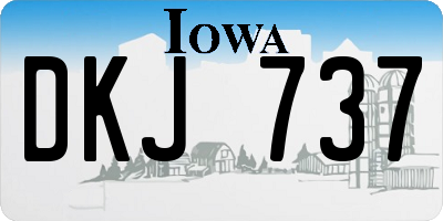 IA license plate DKJ737