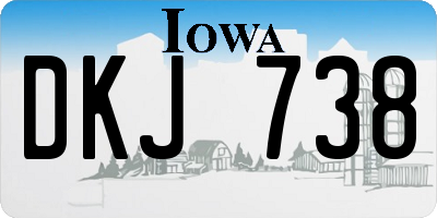 IA license plate DKJ738