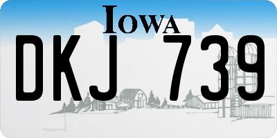 IA license plate DKJ739