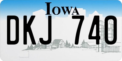 IA license plate DKJ740