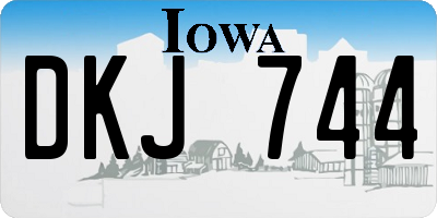 IA license plate DKJ744