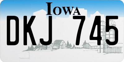IA license plate DKJ745