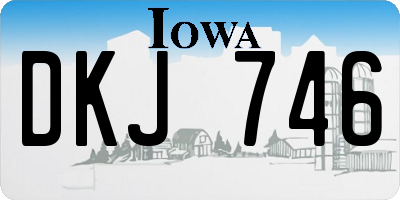 IA license plate DKJ746