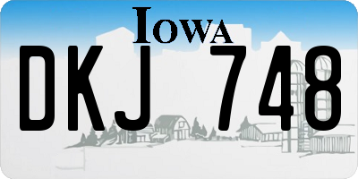 IA license plate DKJ748