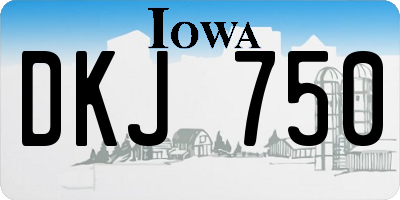 IA license plate DKJ750