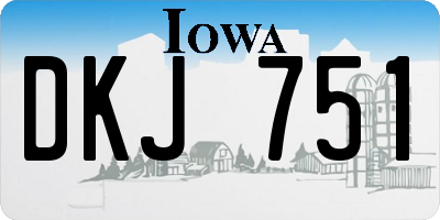 IA license plate DKJ751