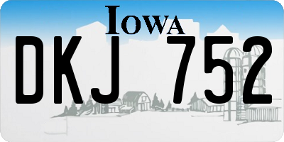 IA license plate DKJ752