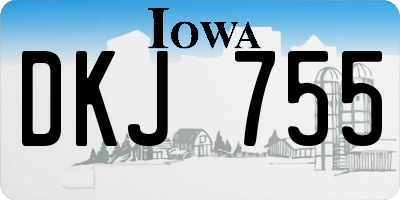 IA license plate DKJ755