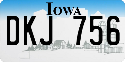 IA license plate DKJ756