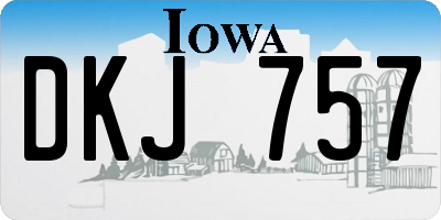 IA license plate DKJ757