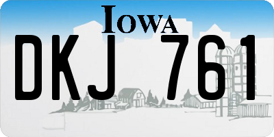 IA license plate DKJ761