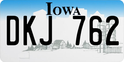 IA license plate DKJ762