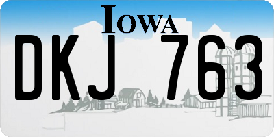 IA license plate DKJ763