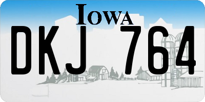 IA license plate DKJ764