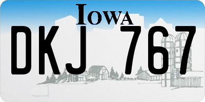 IA license plate DKJ767