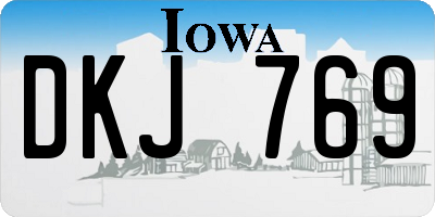IA license plate DKJ769