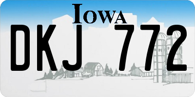 IA license plate DKJ772