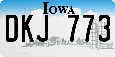 IA license plate DKJ773