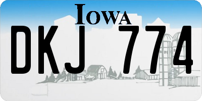 IA license plate DKJ774