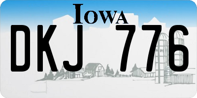 IA license plate DKJ776