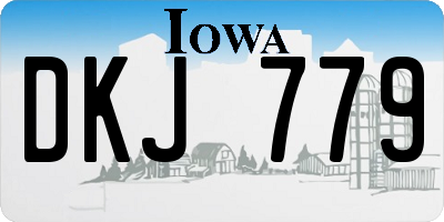IA license plate DKJ779