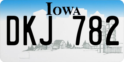 IA license plate DKJ782