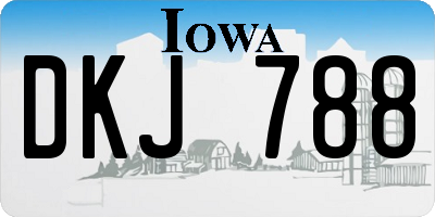 IA license plate DKJ788