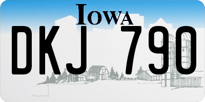 IA license plate DKJ790