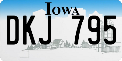 IA license plate DKJ795